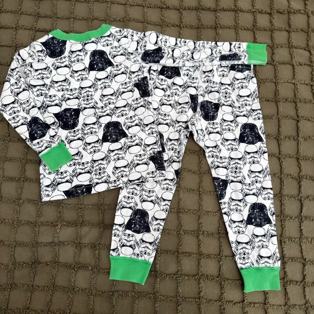 Hanna Andersson Star Wars Pajama Set Toddler 90 2T 3T White Darth Vader 42499